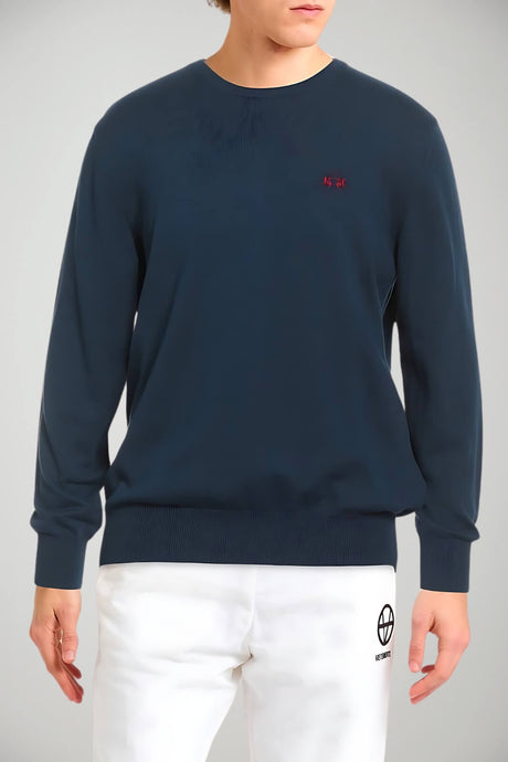 Maglia da uomo La Martina a tinta unita con logo fronte 1