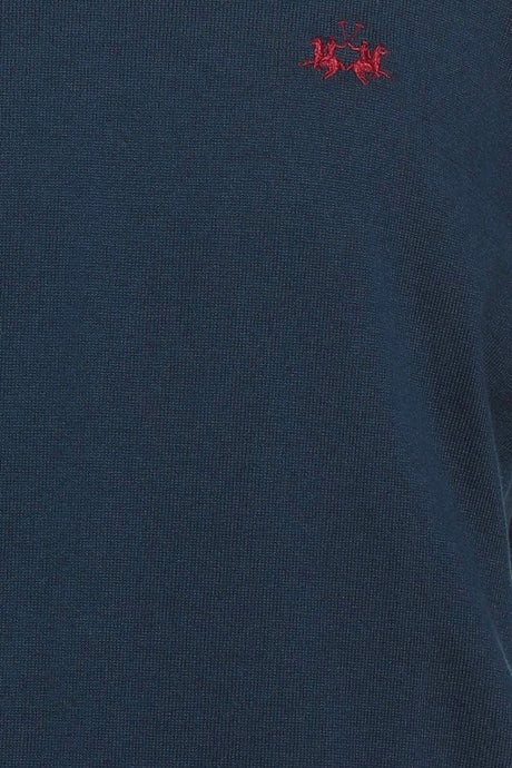 Maglia da uomo La Martina a tinta unita con logo dettaglio
