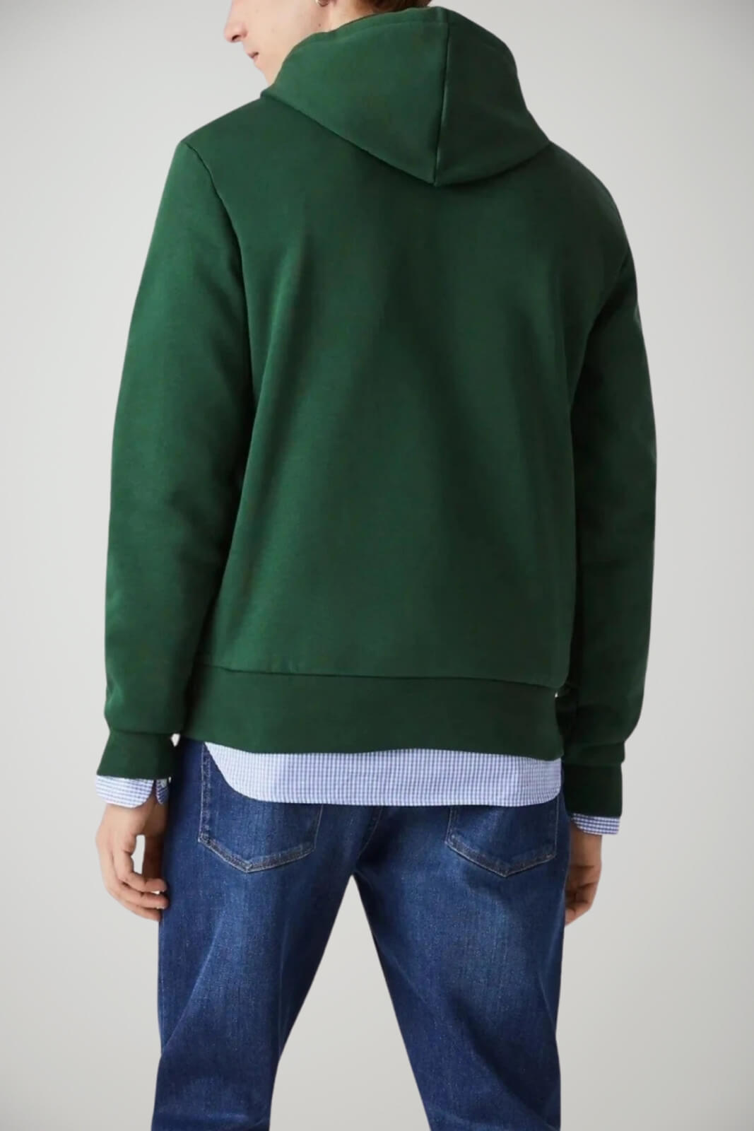 Felpa Lacoste da uomo con cappuccio e logo coccodrillo retro