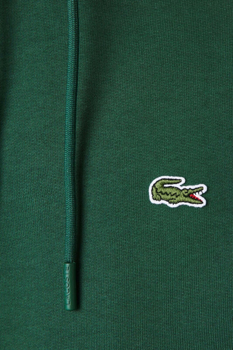 Felpa Lacoste da uomo con cappuccio e logo coccodrillo dettaglio
