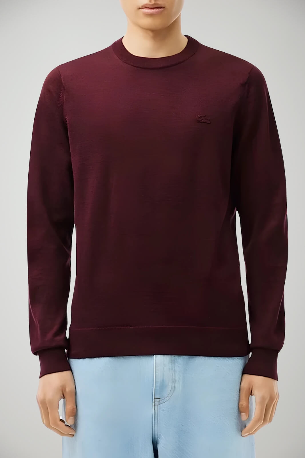 Maglia da uomo Lacoste in lana con logo fronte 1