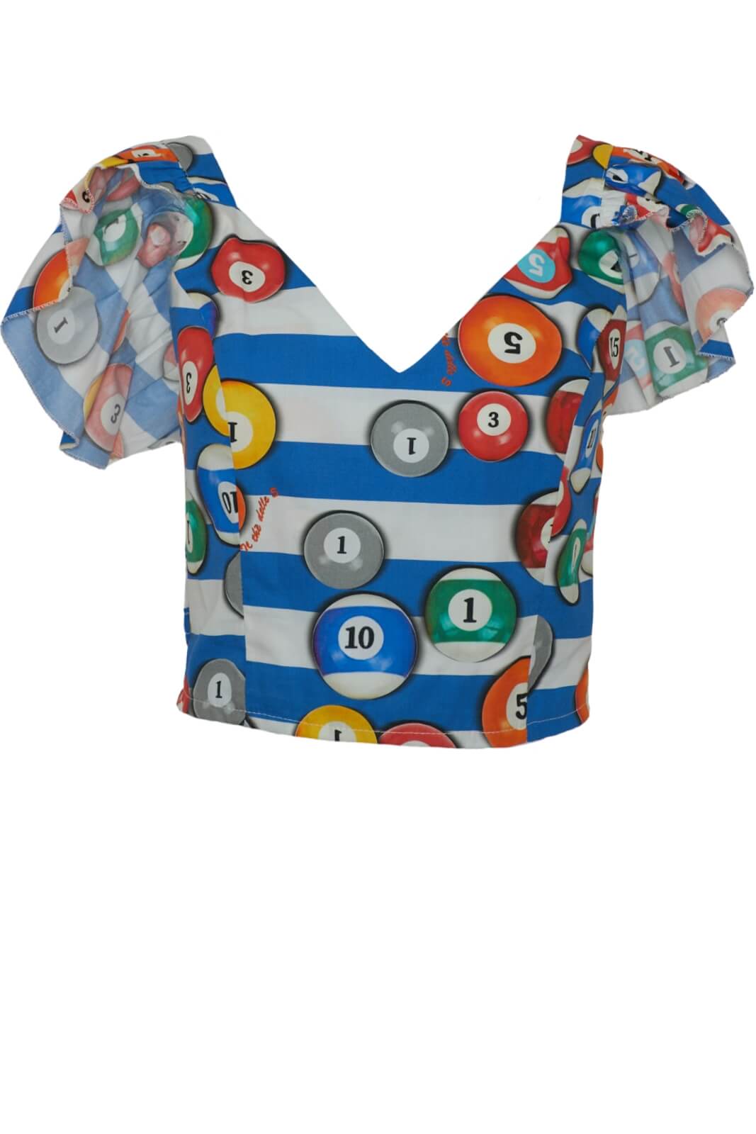 Top Donna Le Sarte del Sole stampa biliardo fronte