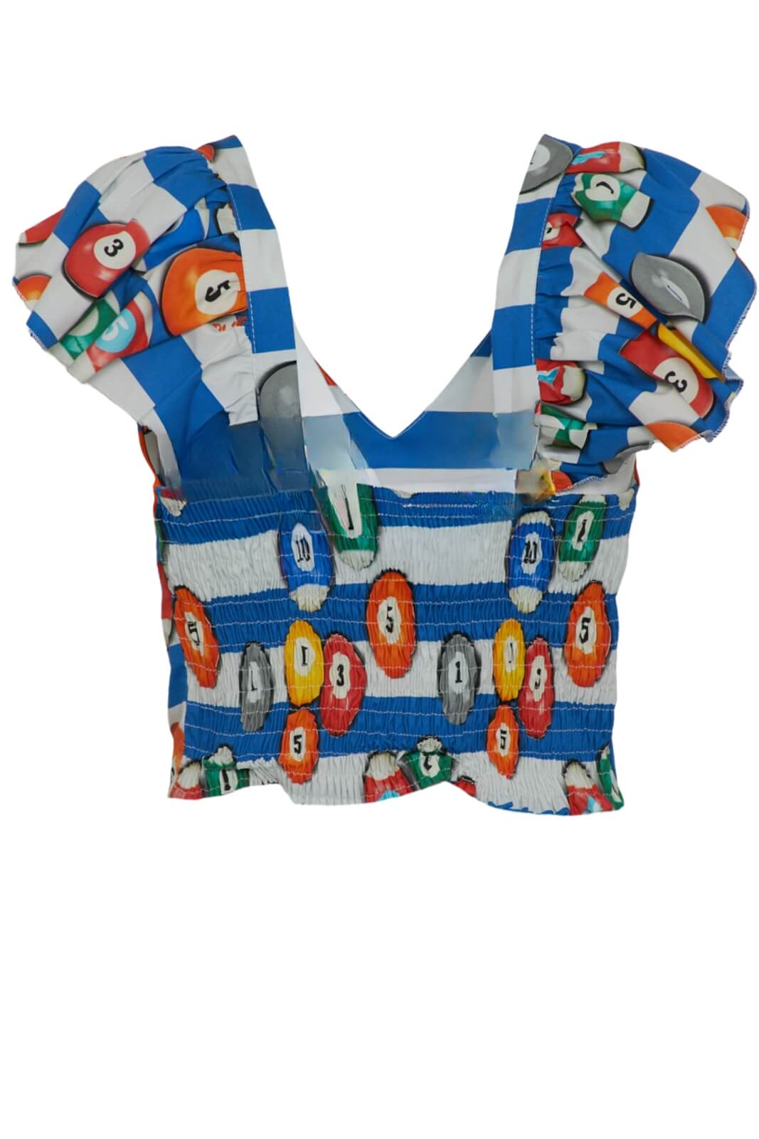 Top Donna Le Sarte del Sole stampa biliardo retro