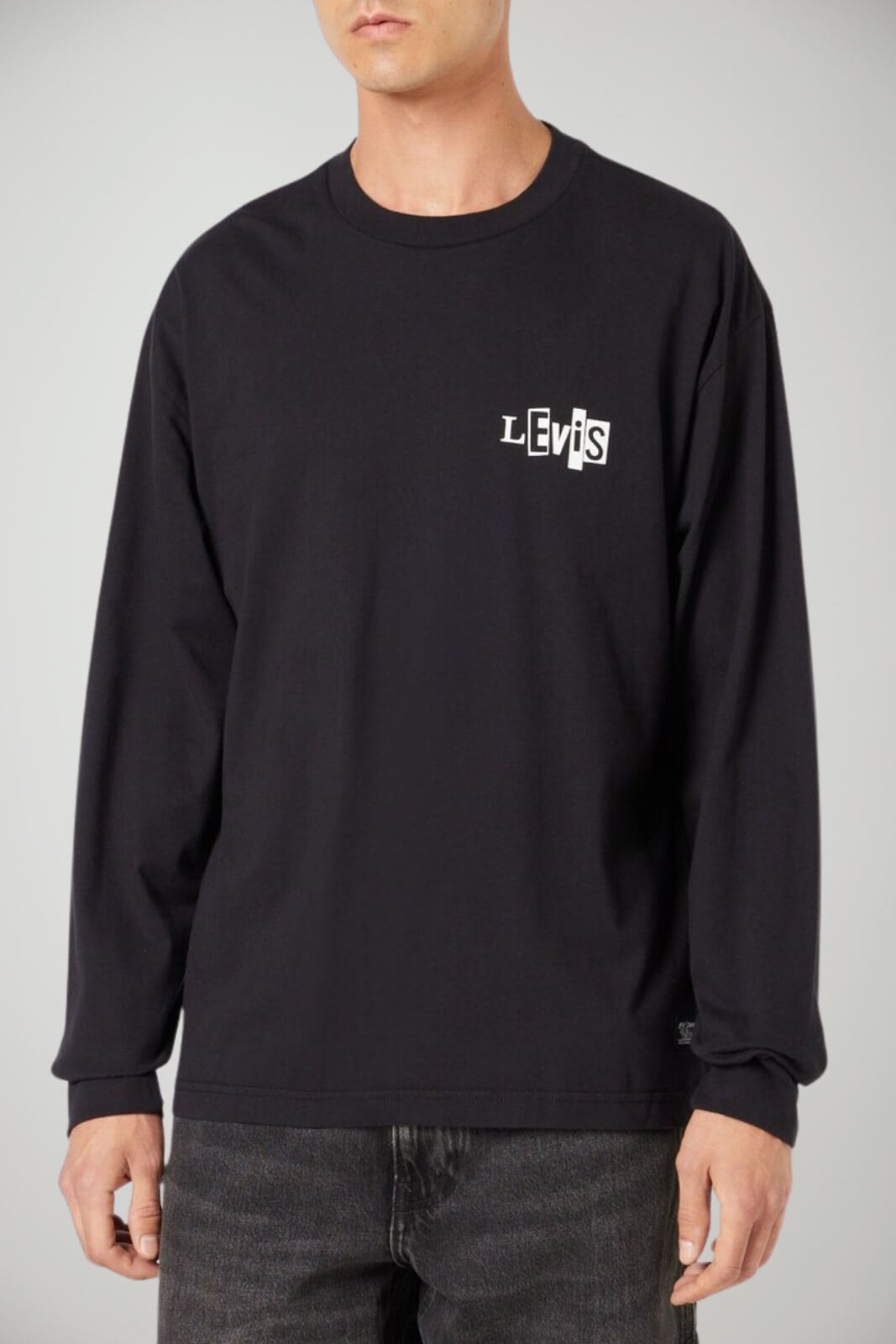 T-Shirt da uomo Levis in jersey a maniche lunghe fronte 1