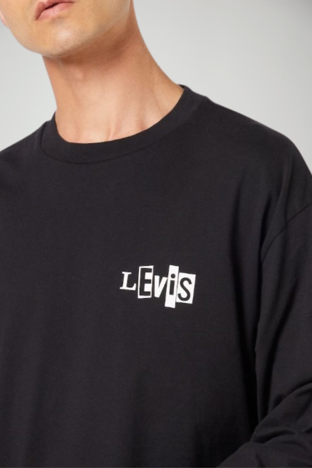 T-Shirt da uomo Levis in jersey a maniche lunghe dettaglio