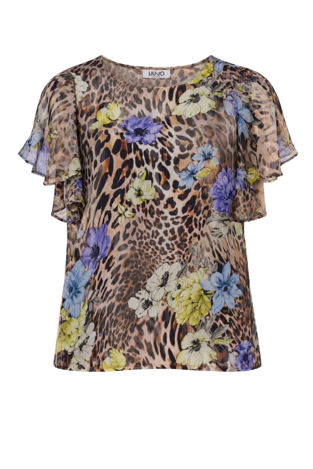 Liu Jo Blusa Donna Animalier con dettagli Floreali