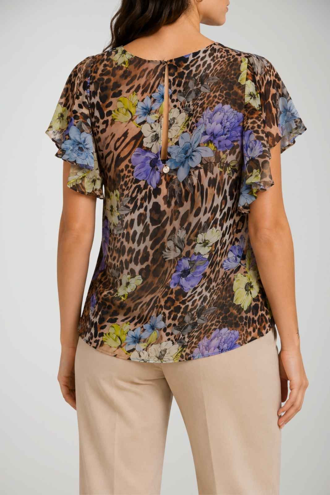 Liu Jo Blusa Donna Animalier con dettagli Floreali