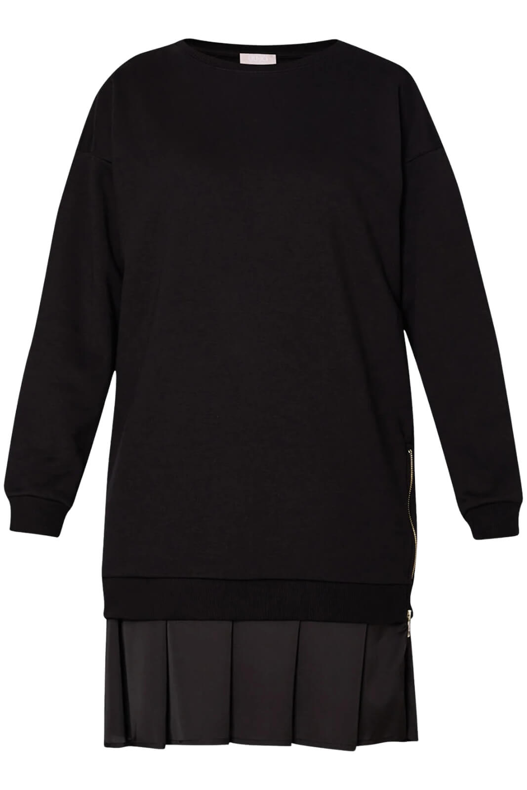 Abito Donna Liu Jo in maglia con balza in raso fronte