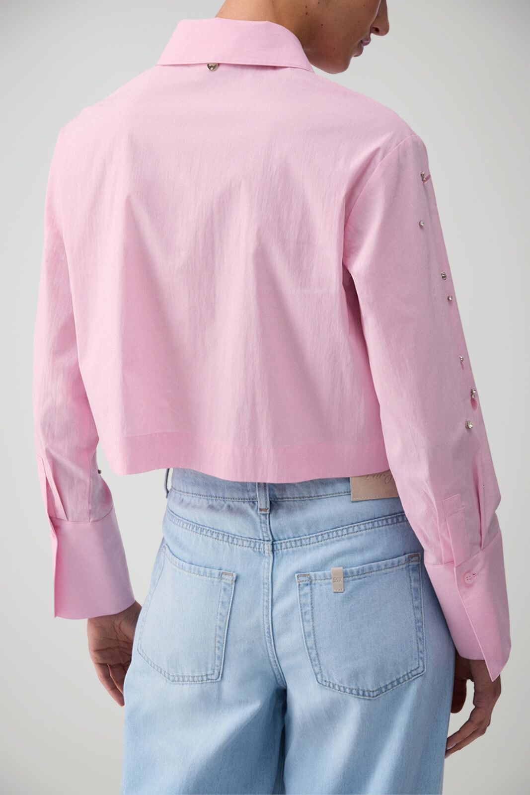 Liu Jo Camicia Donna in popeline con strass / Rosa