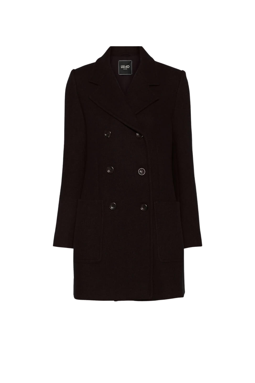 Cappotto donna Liu Jo doppiopetto fronte nero