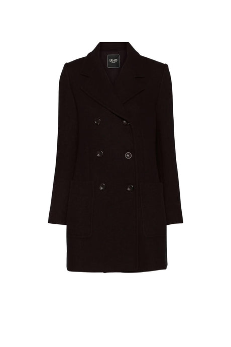 Cappotto donna Liu Jo doppiopetto fronte nero