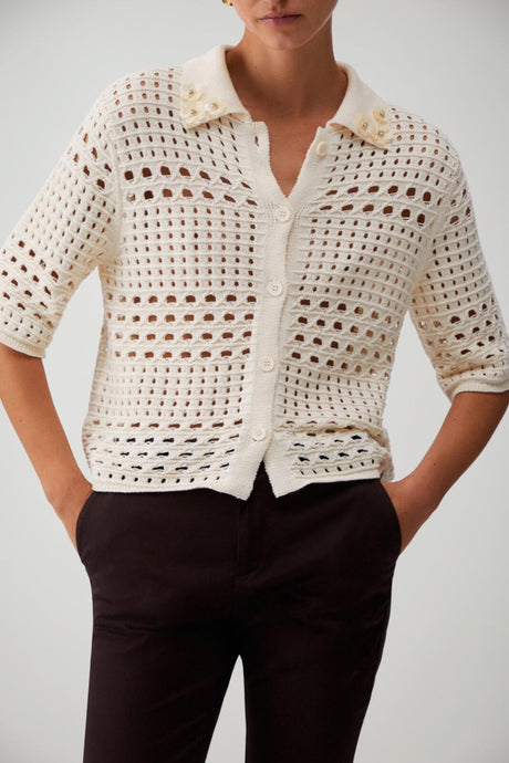 Liu Jo Cardigan Donna in crochet maniche corte