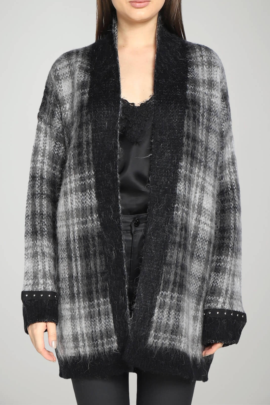 Liu Jo Cardigan Donna lungo in fantasia check