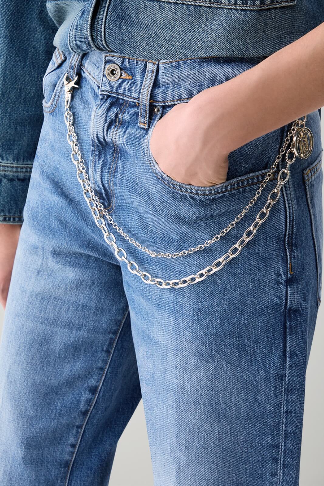 Liu Jo Jeans Donna Boyfriend con catena