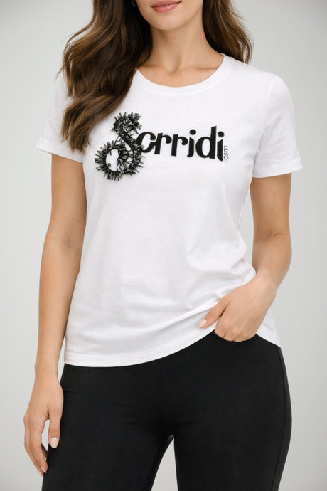 Liu Jo T-shirt Donna con stampa in strass