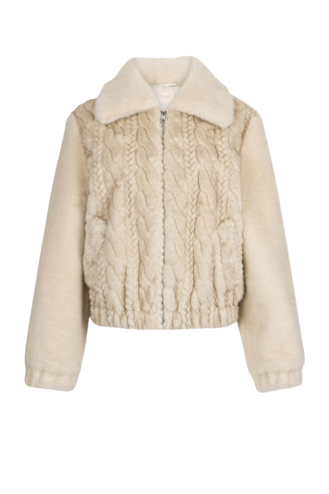 Bomber da donna Liu Jo in ecopelliccia a trecce fronte