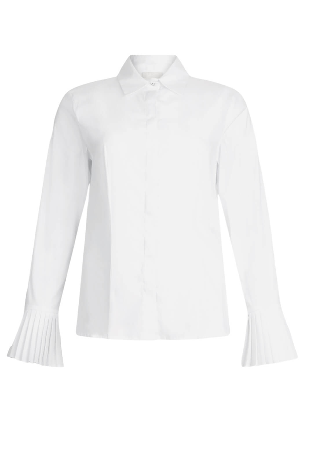 Camicia da donna in cotone Liu Jo con plissè ai polsi fronte