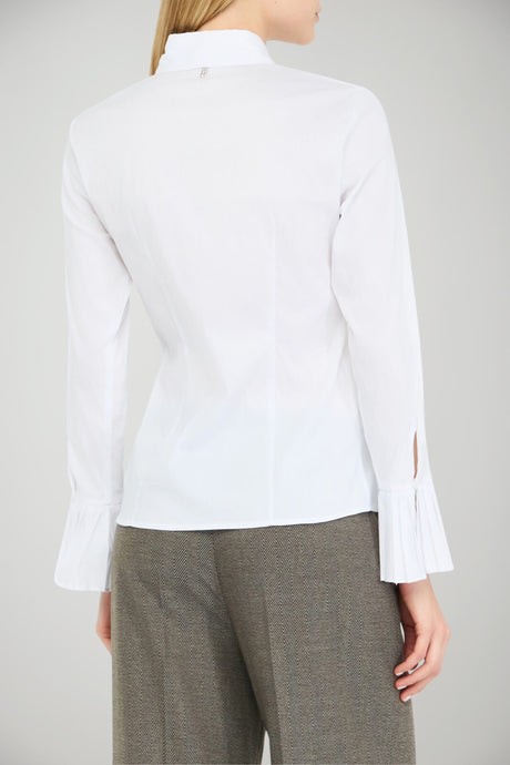 Camicia da donna in cotone Liu Jo con plissè ai polsi retro