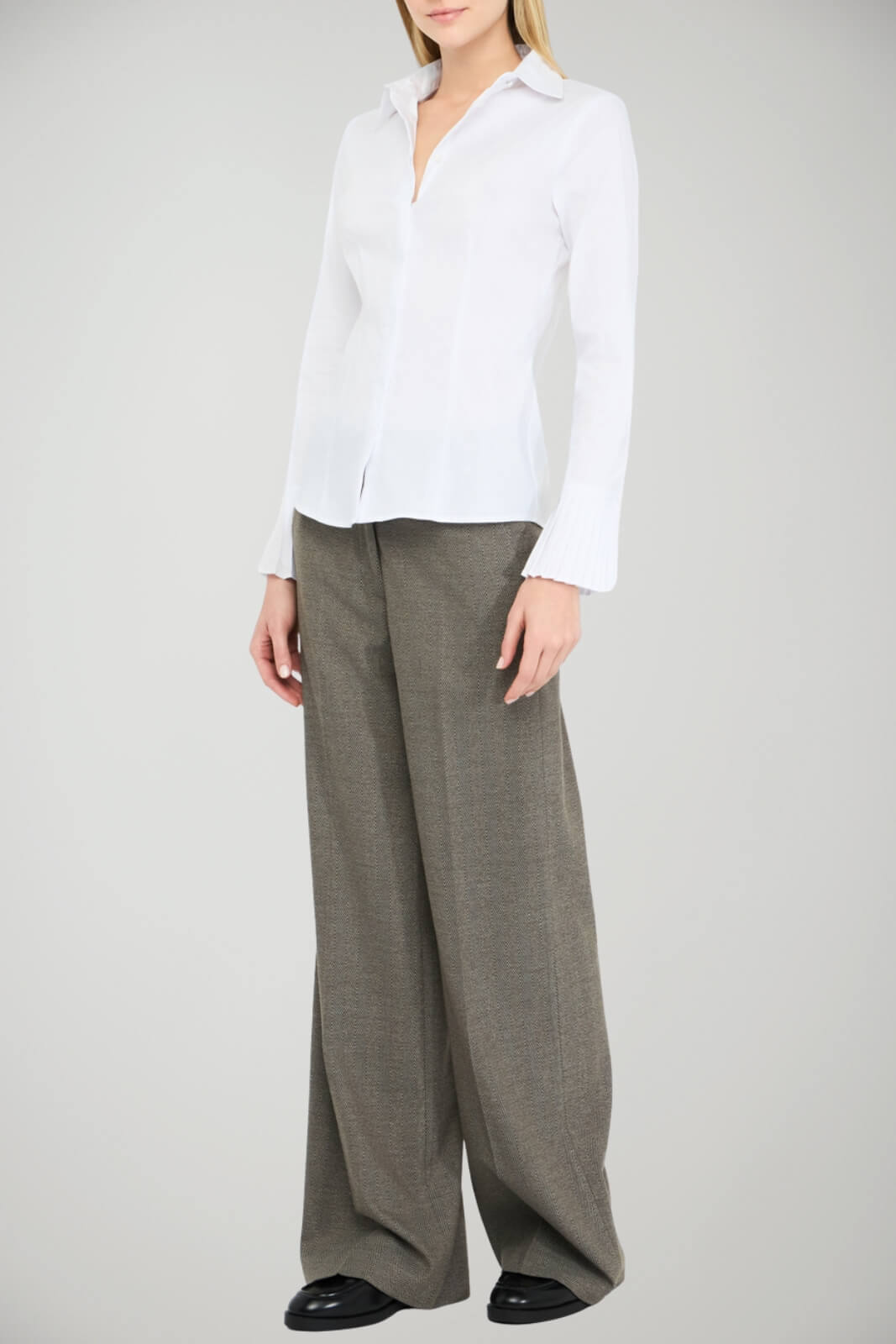 Camicia da donna in cotone Liu Jo con plissè ai polsi outfit