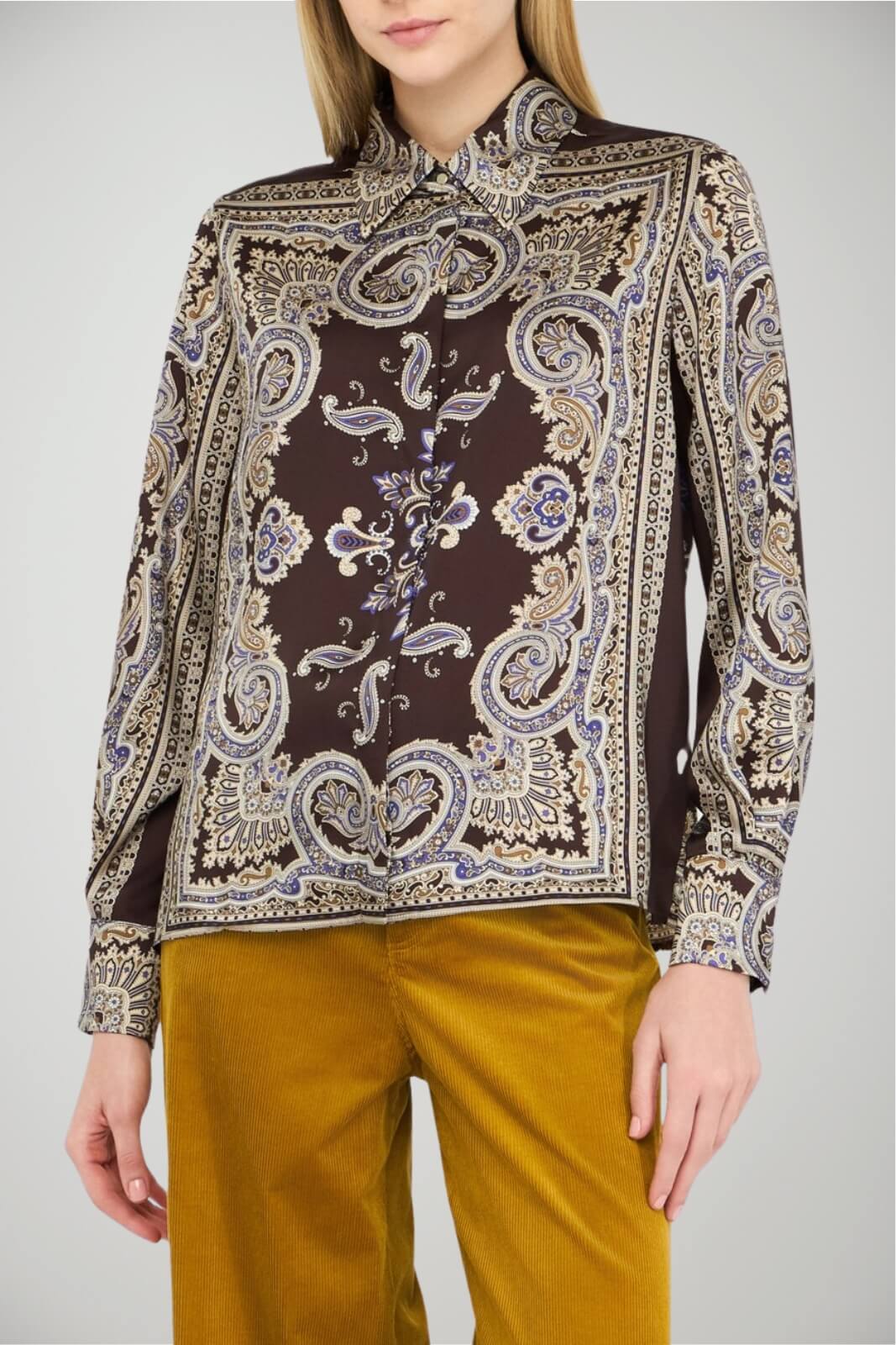 Camicia donna Liu Jo in twill di viscosa a fantasia fronte 1