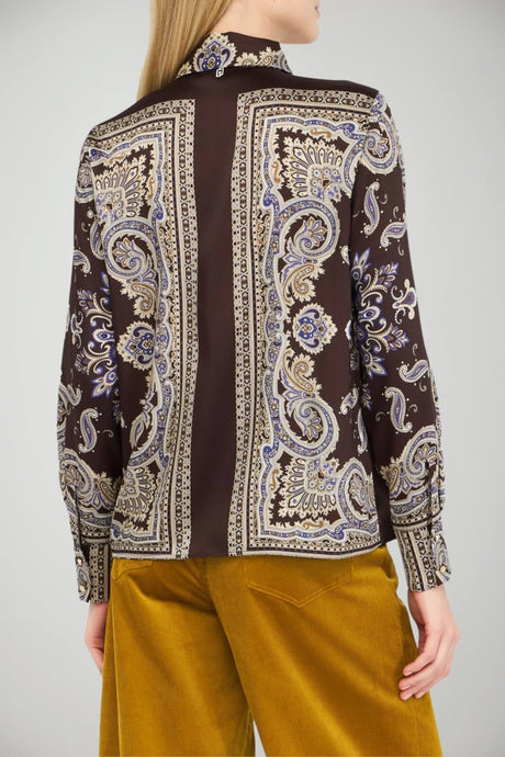 Camicia donna Liu Jo in twill di viscosa a fantasia retro