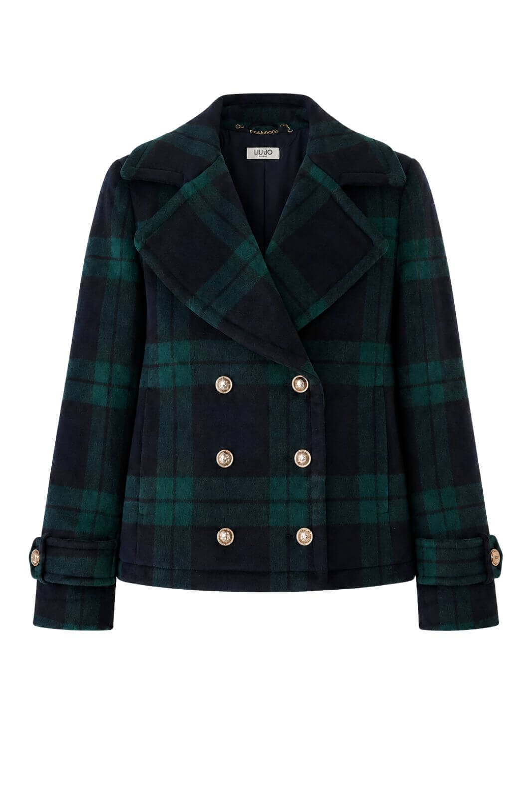 Liu Jo Cappotto Donna doppiopetto in fantasia tartan