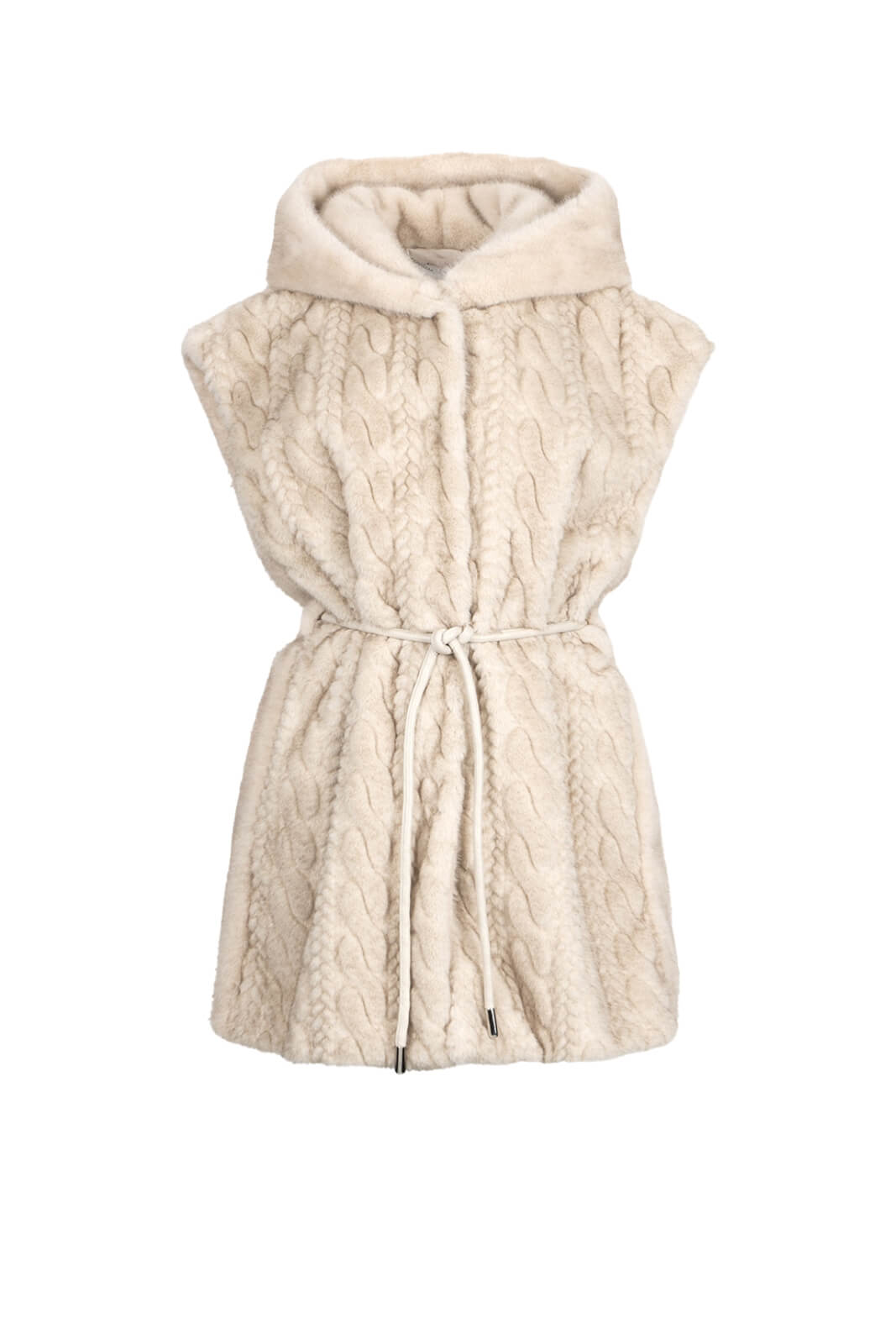 Gilet da donna Liu Jo in ecopelliccia con cappuccio fronte