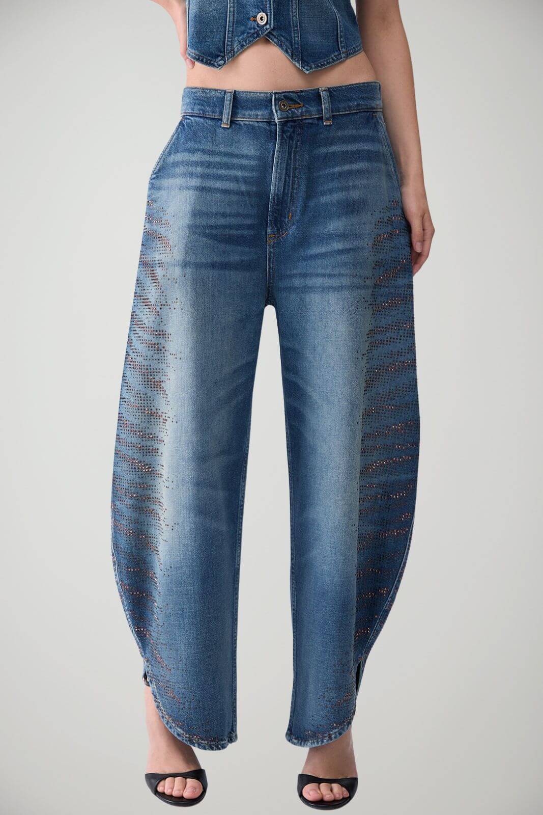 Liu Jo Jeans Donna Balloon Fit con strass