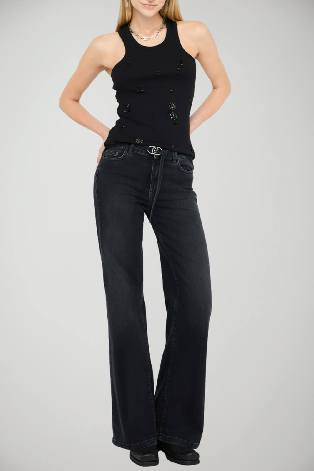 Jeans da donna Liu Jo flare a cinque tasche outfit