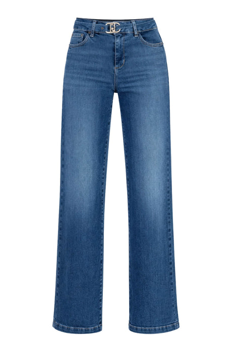 Jeans da donna Liu Jo flare a vita alta con cintura