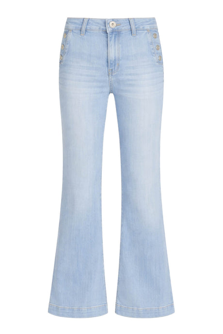 Jeans da donna Liu Jo flare a vita alta con bottoni laterali