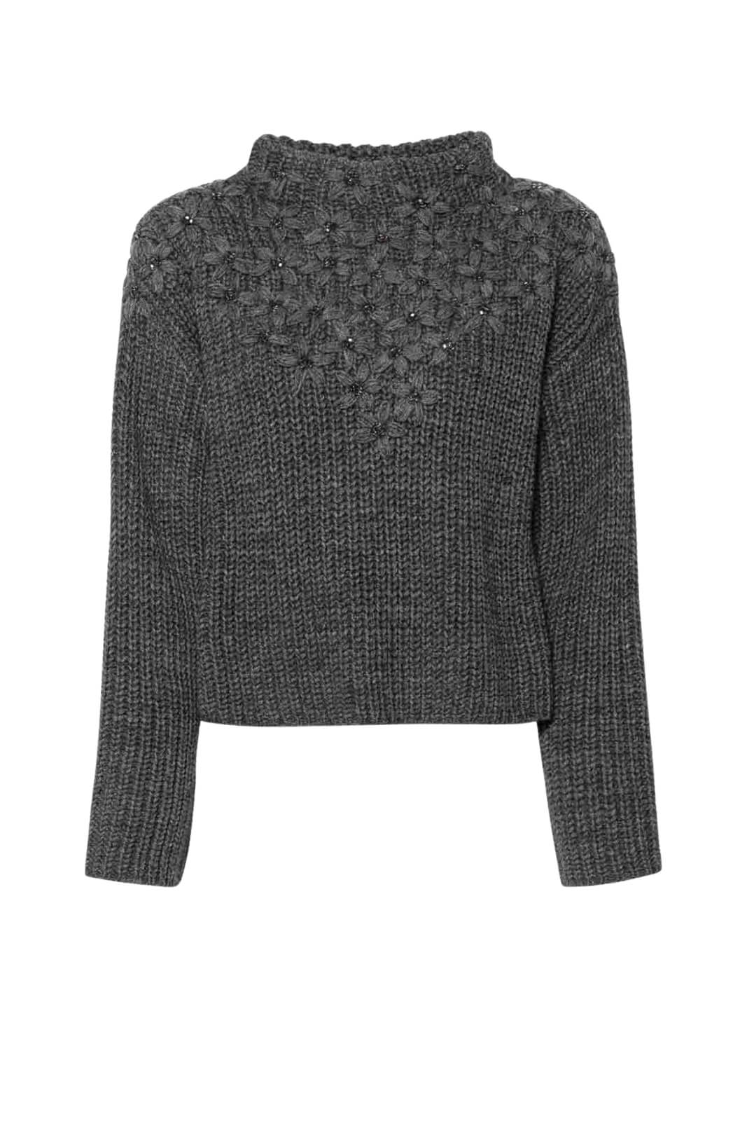 Maglione da donna Liu Jo con strass e ricami floreali