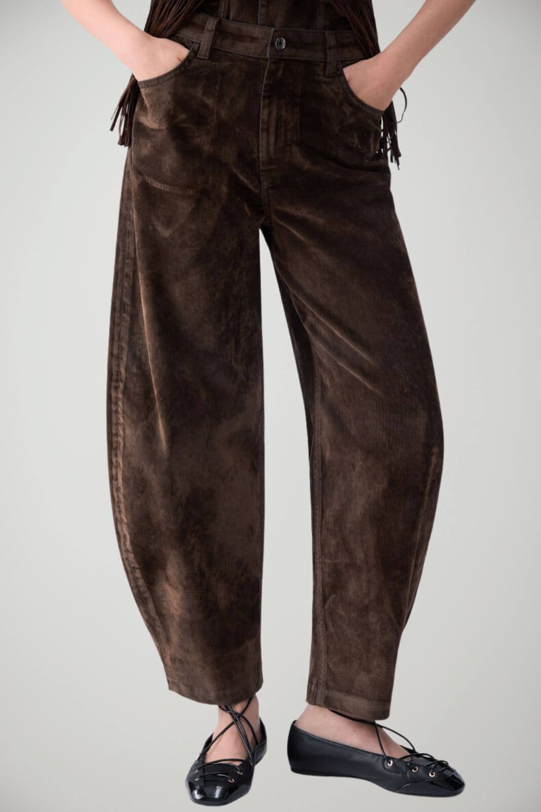 Liu Jo Pantaloni Donna in velluto Balloon Fit