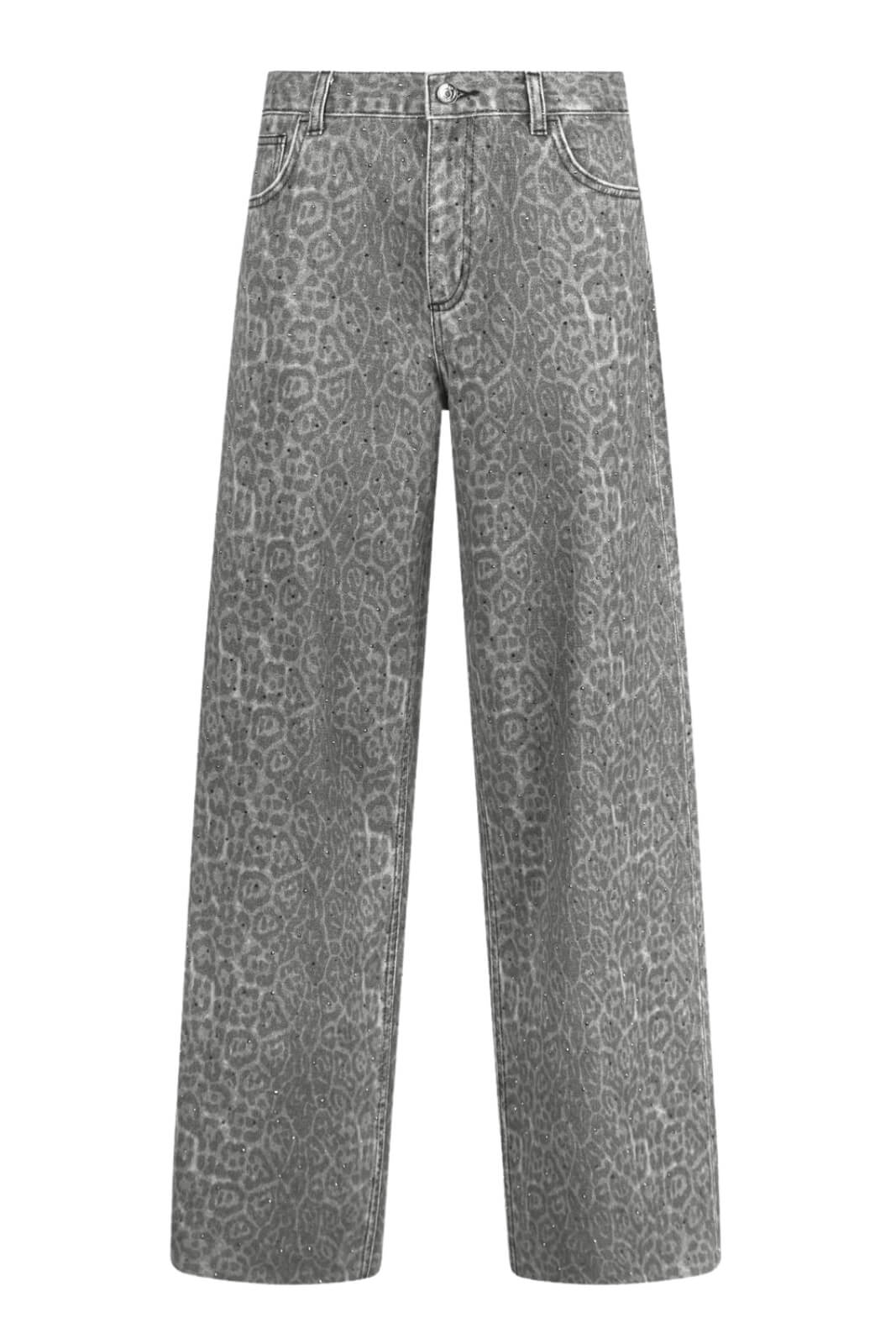 Pantaloni da donna Liu Jo flare a stampa animalier fronte