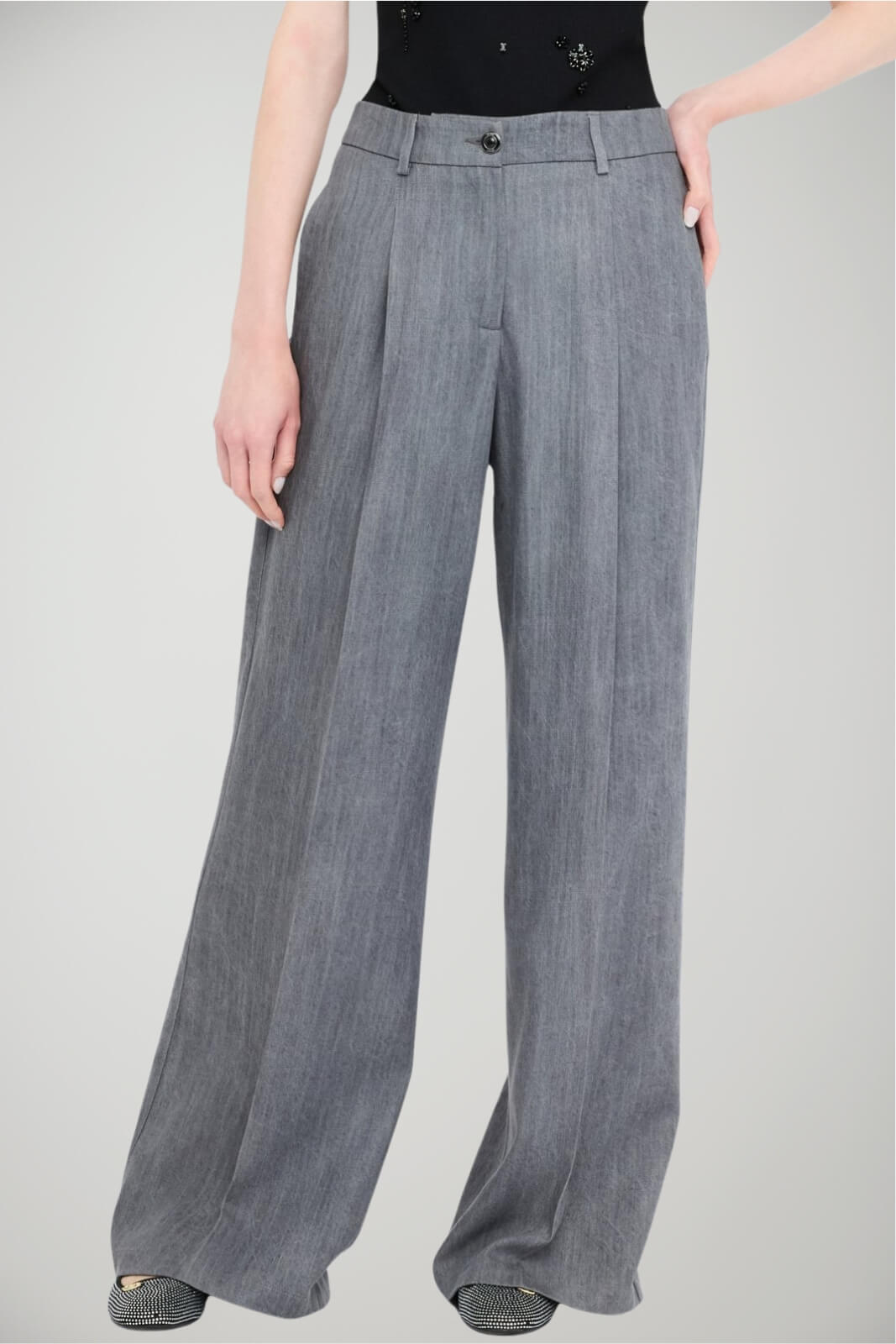 Pantaloni da donna Liu Jo modello flare fronte 1