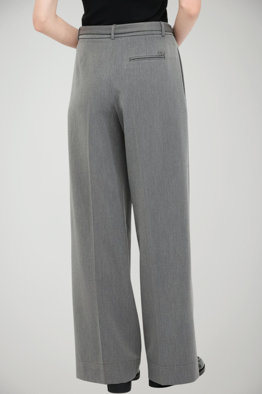 Pantaloni da donna Liu Jo a palazzo con pences e cintura retro