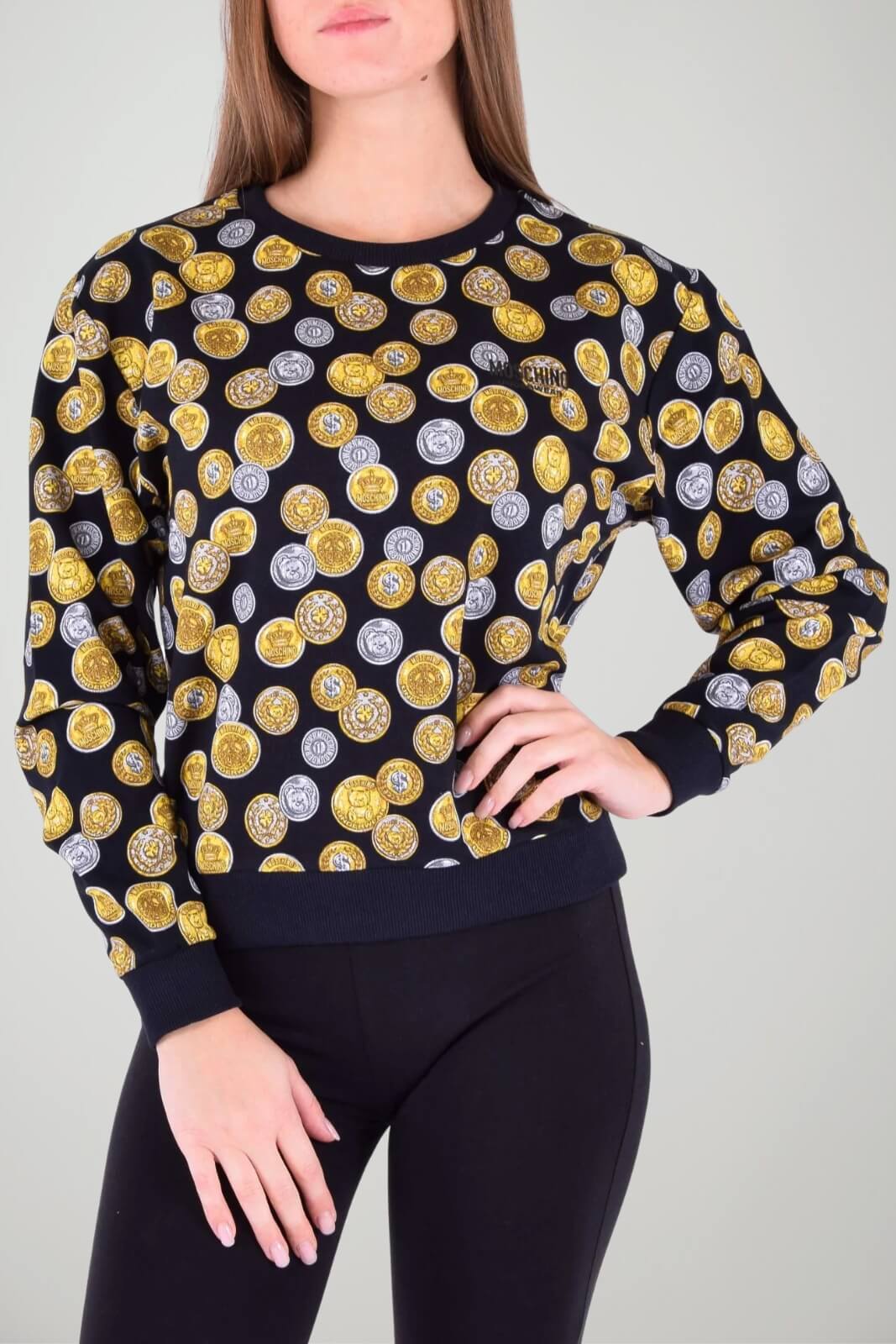 Love Moschino Felpa Donna coin print