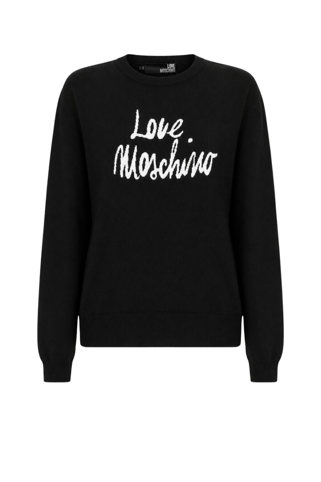 Love Moschino Maglia Donna con lettering a contrasto