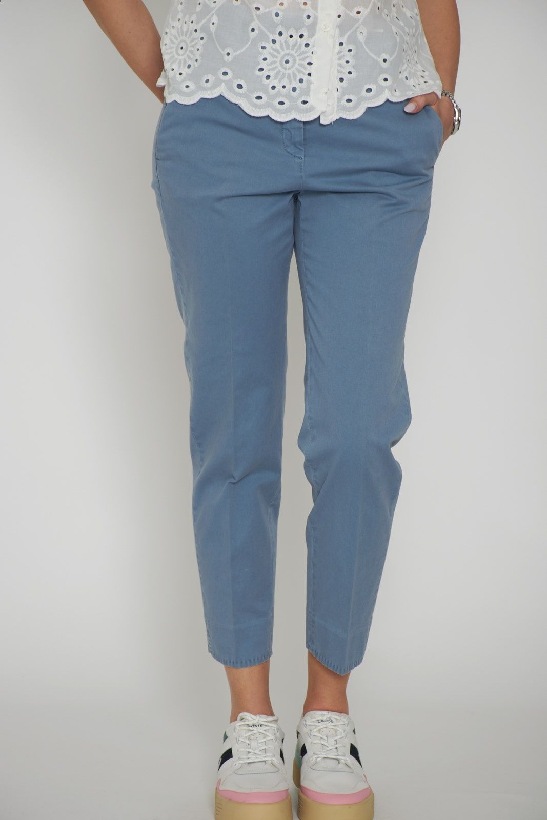 Peserico Easy Women's Gabardine Chino Trousers