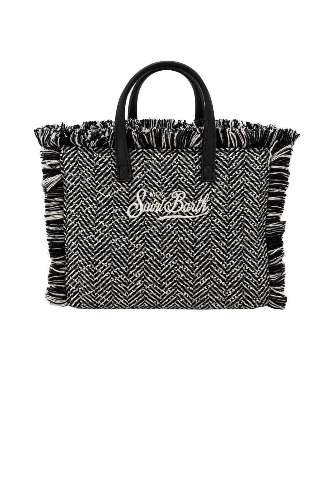 MC2 Saint Barth Borsa Donna Vanity Mini Wool Herringbone Strass