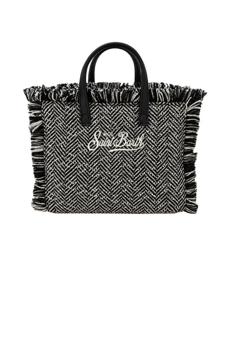 MC2 Saint Barth Borsa Donna Vanity Mini Wool Herringbone Strass