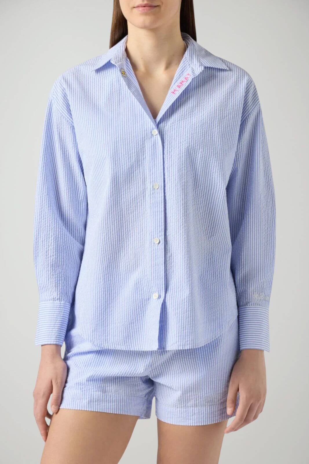 MC2 Saint Barth Camicia Donna Cristal Seersucker Stripes