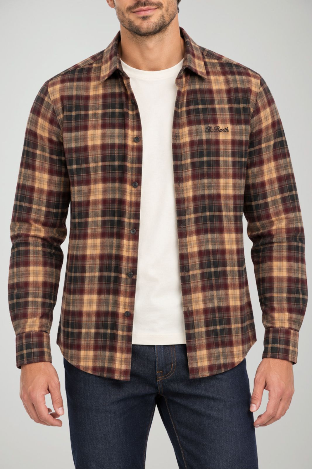 MC2 Saint Barth Camicia Uomo Seefeld Flannel Apres Ski