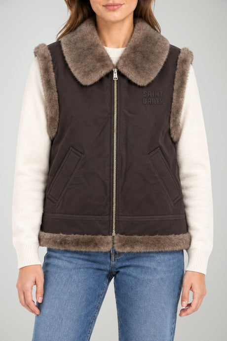 MC2 Saint Barth Gilet Donna Hesketh Wax Fur