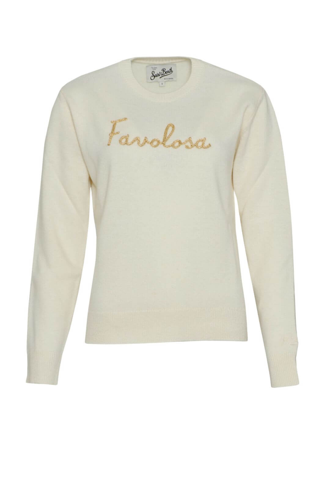 Maglione da donna MC2 Saint Barth a girocollo con lettering fronte