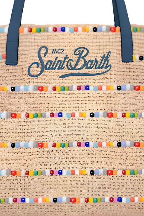 MC2 Saint Barth Borsa Donna Raffia Beads Stripes