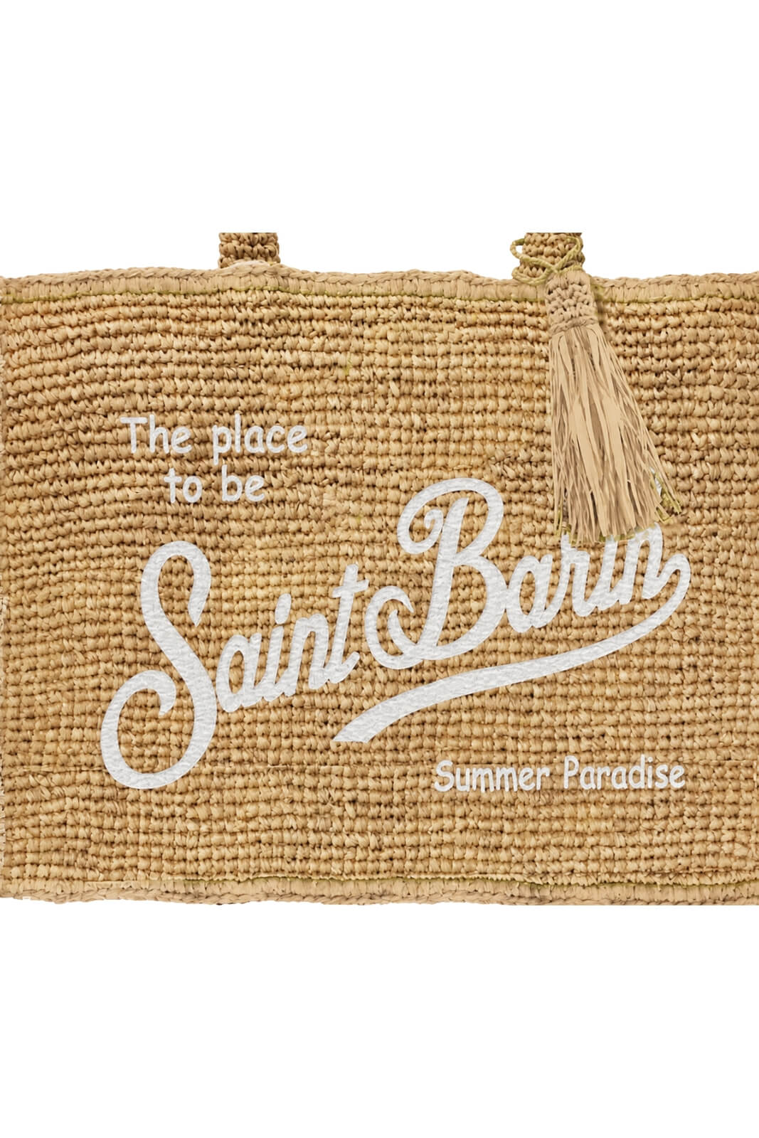 MC2 Saint Barth Borsa Donna in rafia con frange