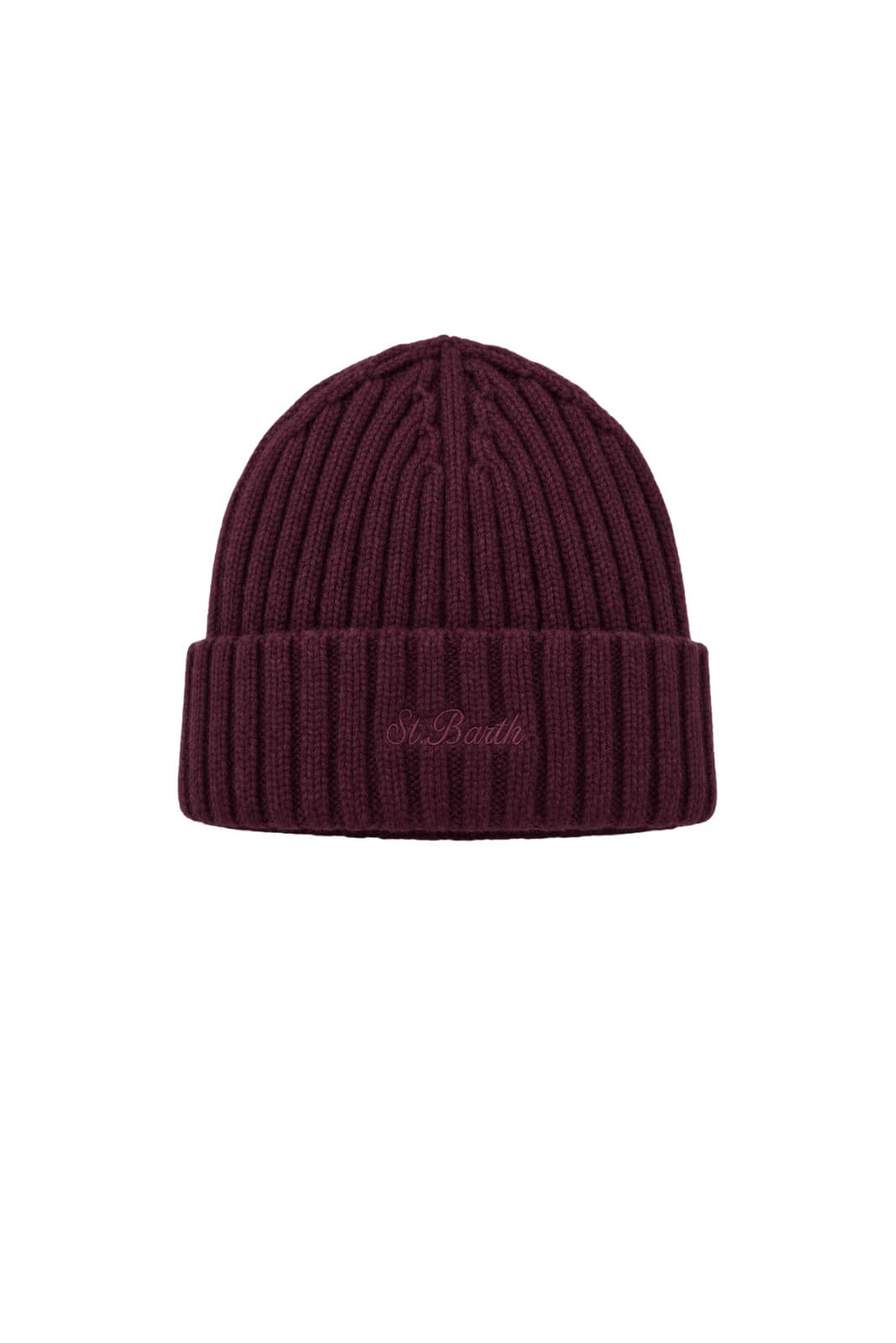 MC2 Saint Barth Cappello in lana a coste / Melanzana