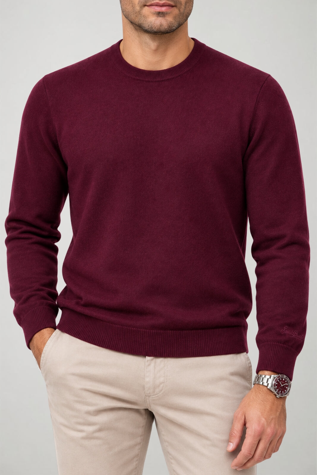 MC2 Saint Barth Maglia Uomo Regent Cashmere / Melanzana