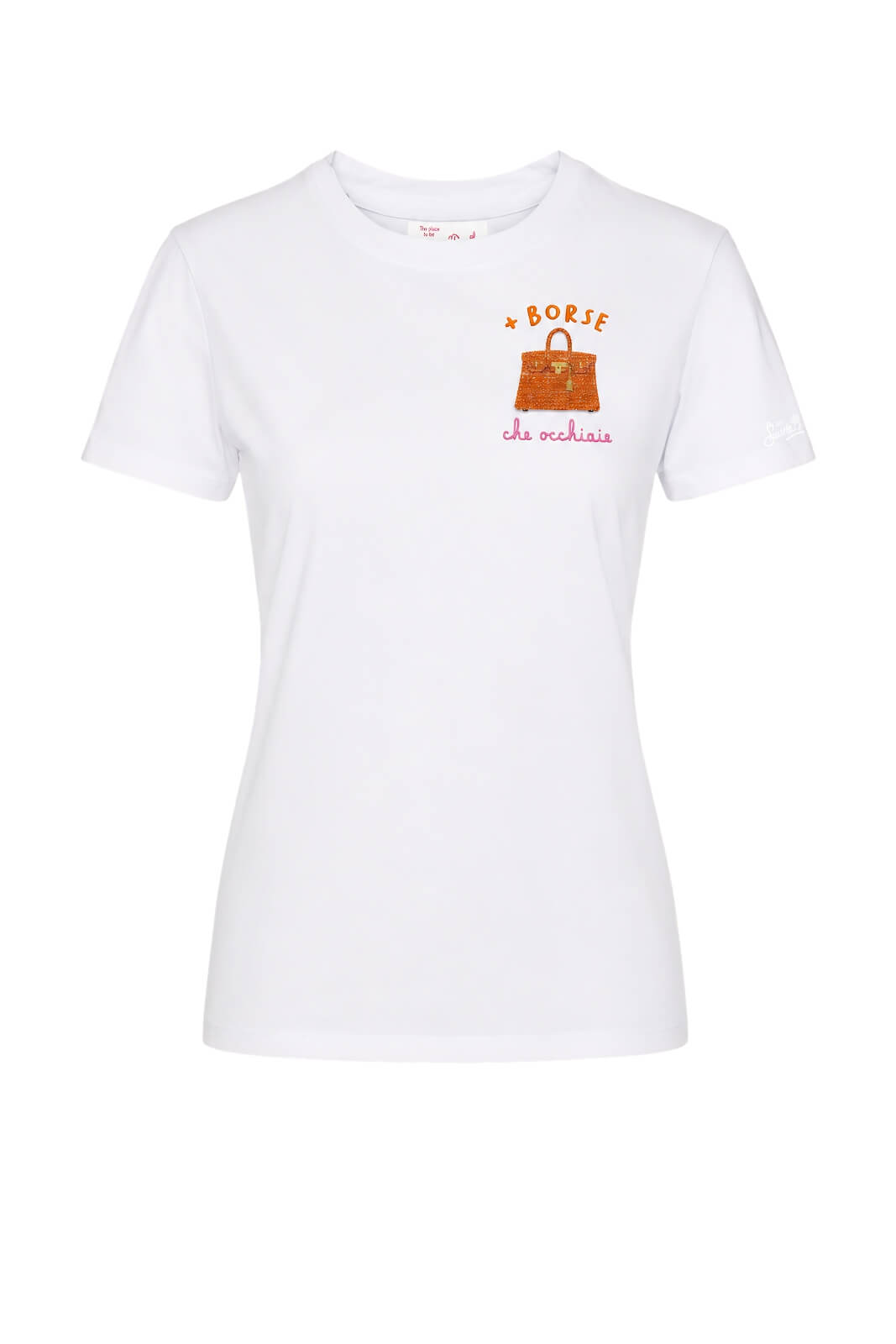 MC2 Saint Barth T-shirt Donna Borse Occhiaie Strass